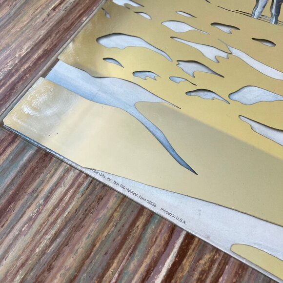 Indian Trackers in Snow Printed Mirror Art Print Vintage Native American AS-IS - Picture 4 of 10